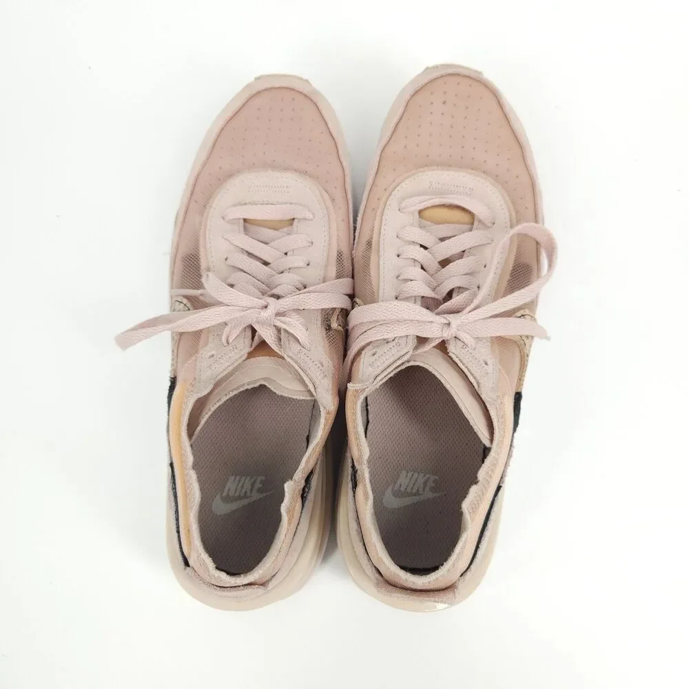 Nike Waffle One Shoes Womens Size 9.5 Pink Running Fossil Stone Leopard